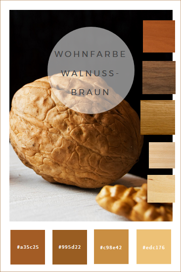 Farbkonzepte: Wände in Walnussbraun